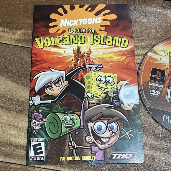 Nicktoons: Battle for Volcano Island (Sony PlayStation 2, 2006) CIB Complete - Picture 2 of 7